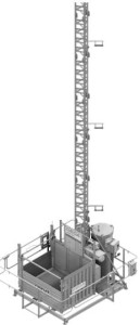 Material Hoist Geda 500 Z F 6m - STANDARD version