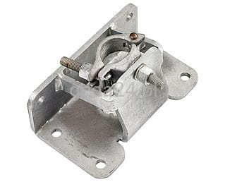 Floor and wall tie for landing level safety gate