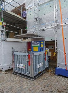 Geda 500 ZP/ 1000 Z 2 Generacji na 12m - dźwig towarowo-osobowy 