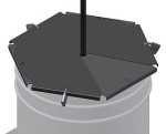 Cable bin cover with lock (theft protection) for Geda 300Z, 500Z, 500Z DUO